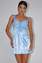 Ti Amo Lace Bust Mini Dress Blue