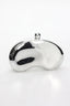 Micci Bean Clutch Silver