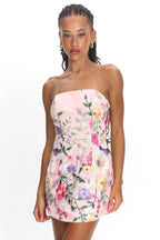Entered The Chat Strapless Mini Dress Multi