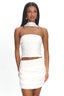 Charise Strapless Neck Tie Top Ivory