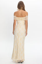 Tilda Off-Shoulder Maxi Dress Lace Butter