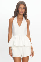 Molly Faux Pocket Shorts White