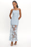 Elowna Embellished Maxi Dress Light Blue