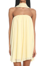 Read The Signs Strapless Mini Dress Butter