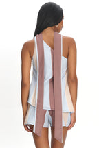 Petronella Side Pocket Shorts Stripe