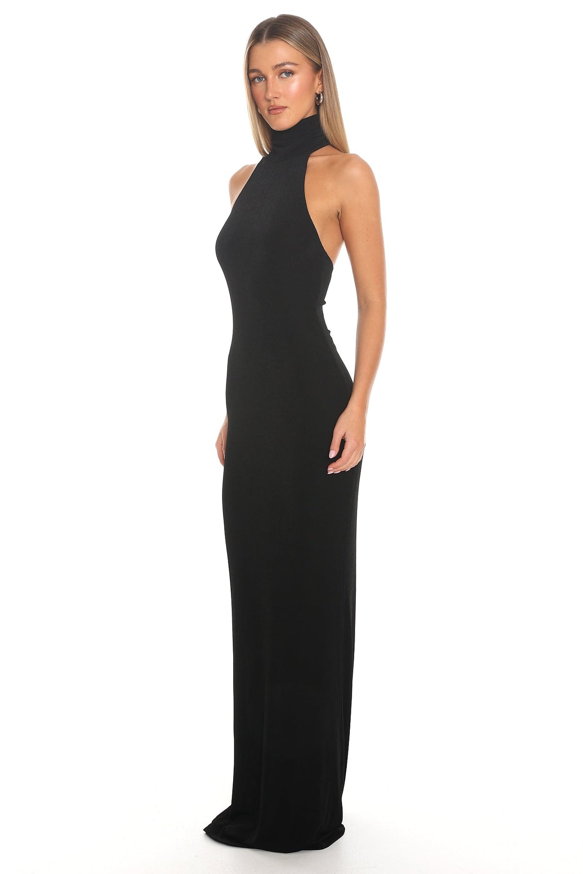 Arcana High Neck Maxi Dress Black Main image