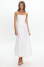 Dulce Scoop Neck Midi Dress White