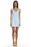 Murphy Ruffle Front Mini Dress Baby Blue