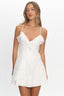 Clyde Wrap Ruffle Mini Dress White