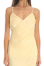 Champagne Kiss Lace Hem Dress Yellow