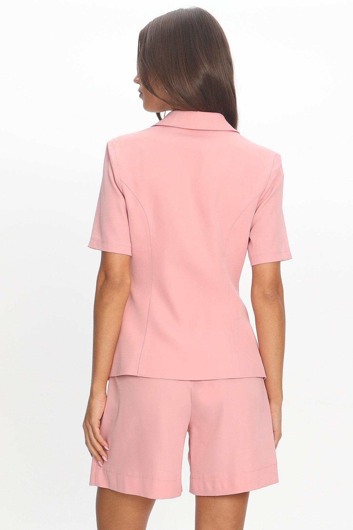 Impala Tailored Short-Sleeve Blazer Pink