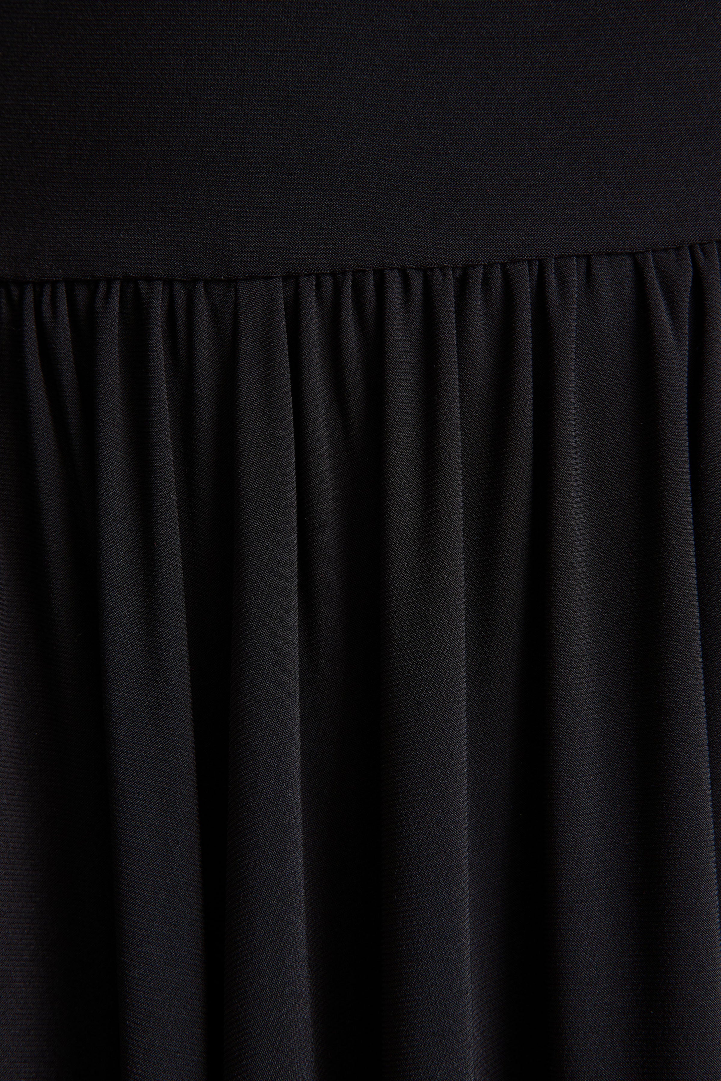 Saskia | Black Bardot-Neck Maxi Dress