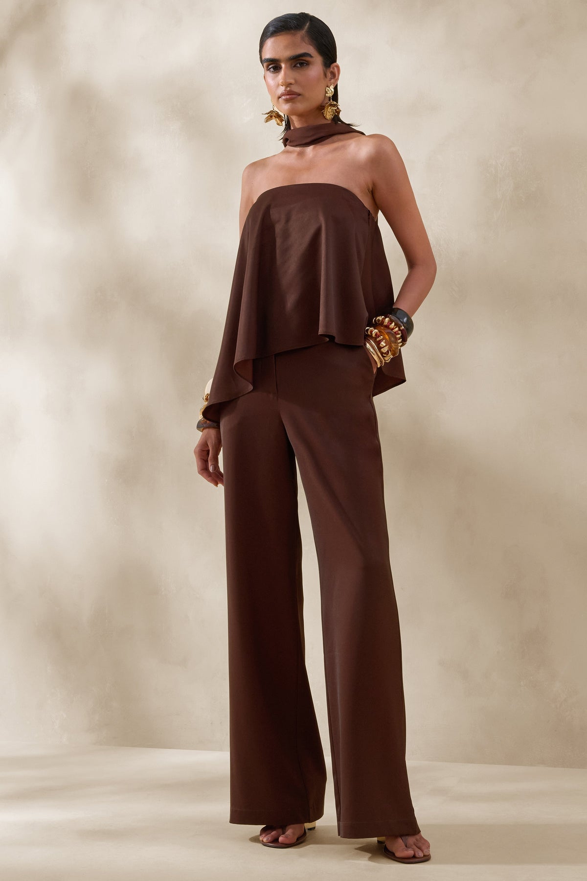 Seloria | Brown Wide-Leg Trouser