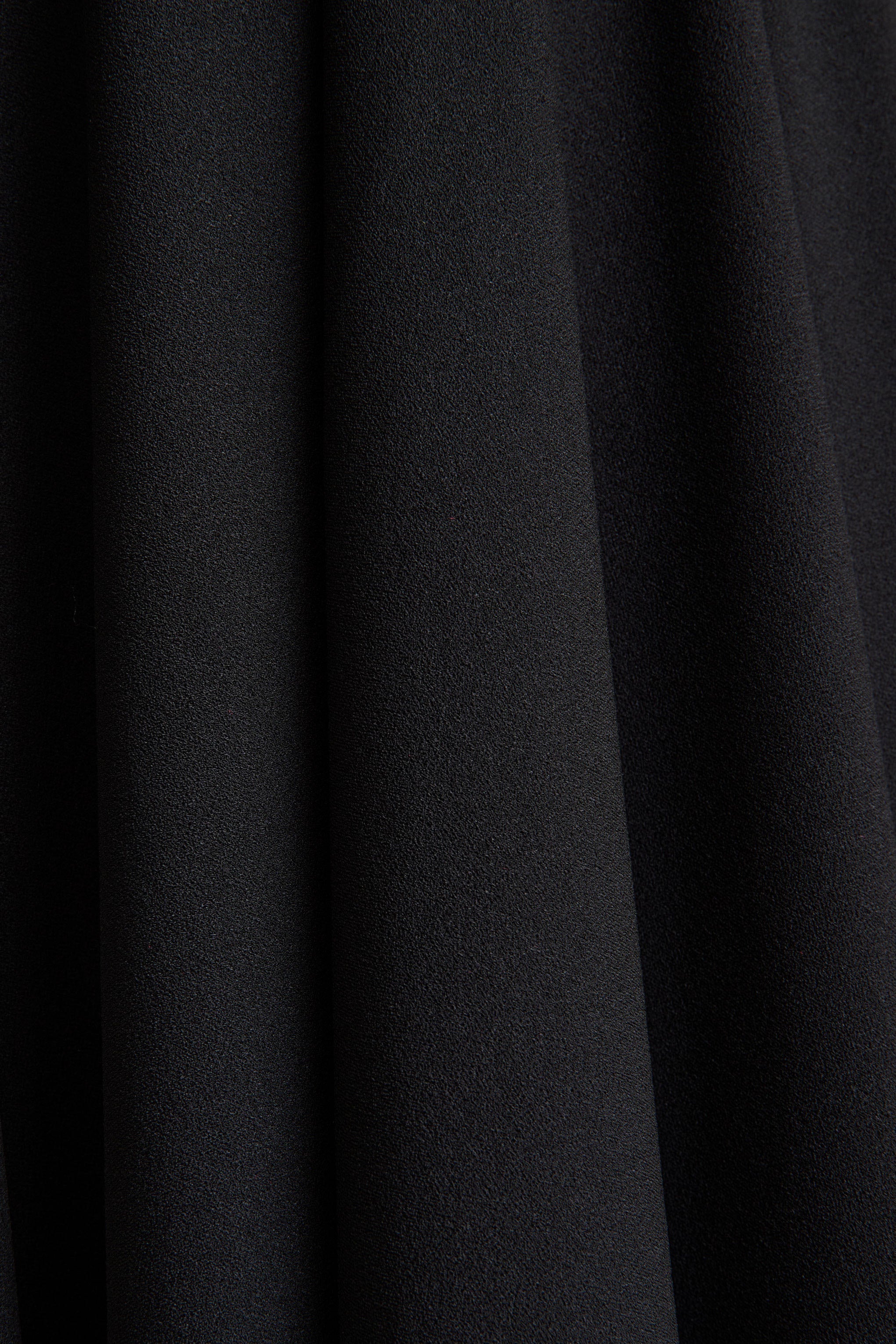 Nova | Black High-Neck Midi Dress With Cape-Sleeves