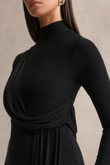 Havenna | Black High-Neck Jumpsuit