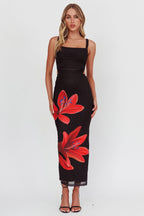 Dream Crush Lace-Up Back Maxi Dress Lily Black