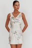 Isabella Satin Backless Mini Dress Butter