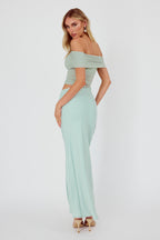 Lorely Off-Shoulder Midi Dress Sage