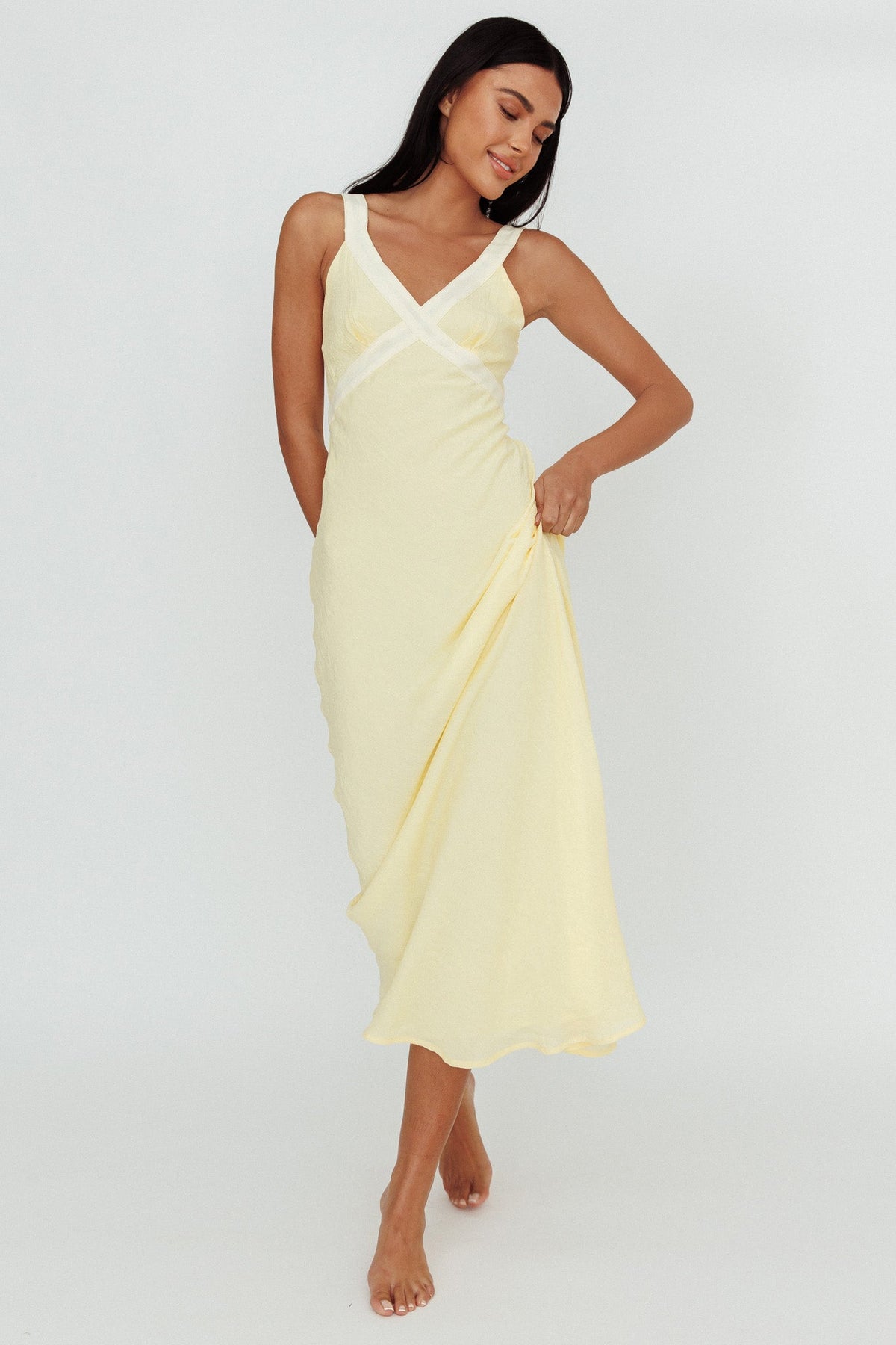 Zariah V-Neck Maxi Dress Yellow Main image