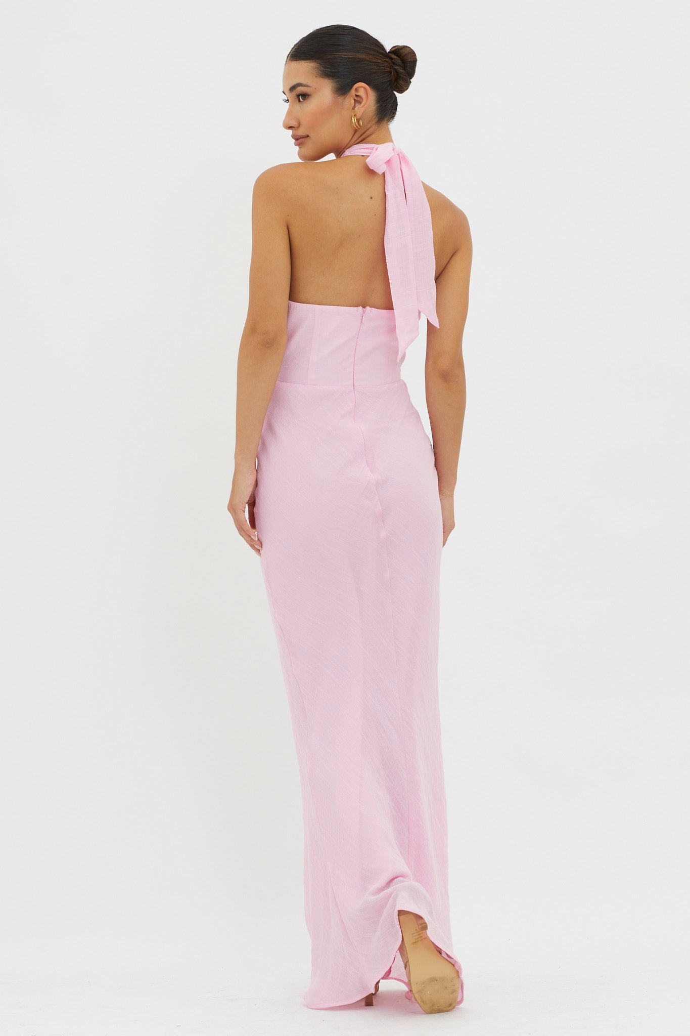 Topaz Skies Halterneck Ruffle Dress Pink Secondary image