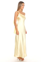 Carmel One-Shoulder Sash Maxi Dress Butter
