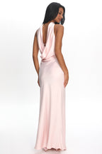 Damsel Reverse Halter Maxi Dress Blush