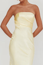 City Of Stars Strapless Maxi Dress Butter