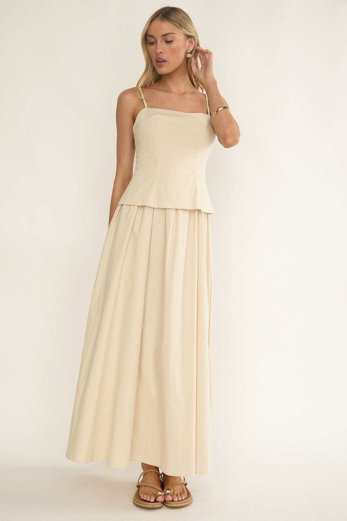 Antonita Cami Strap Maxi Dress Stone Main image