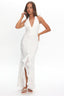 Alisette Halter Split Maxi Dress White