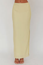 Always Ready Side Split Maxi Skirt Sage