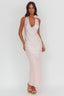 Easy Love Contrast Maxi Skirt Pink