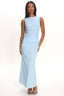 Carri Twist Waist Maxi Dress Ice Blue