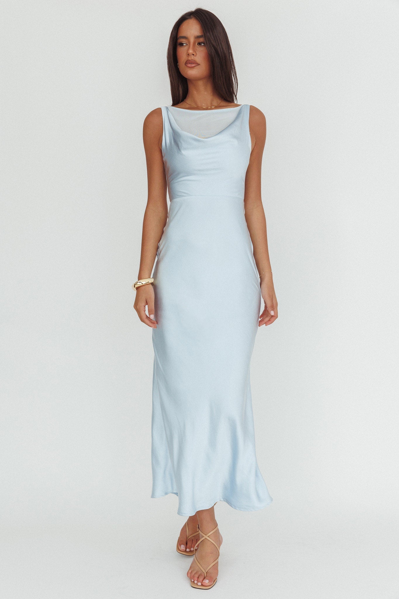 Venus Rising Sleeveless Cowl Neck Maxi Dress Blue Secondary image