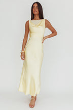 Venus Rising Sleeveless Cowl Neck Maxi Dress Butter