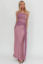 Wysandra Knot Detail Maxi Dress Grape