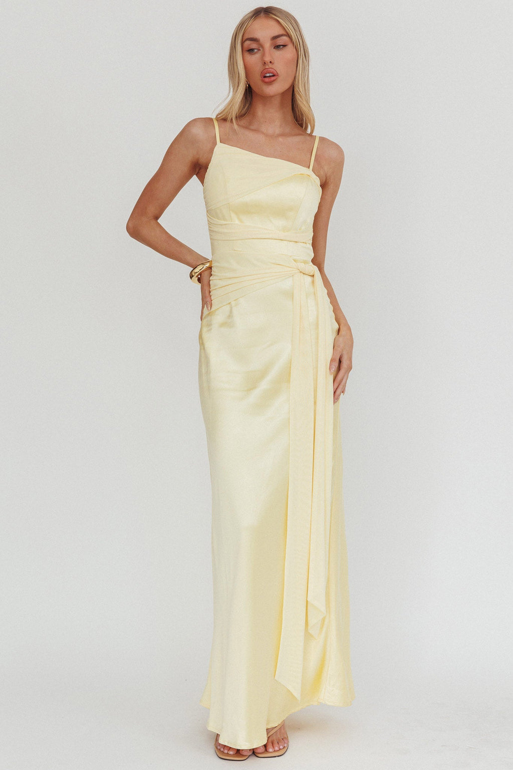 Wysandra Knot Detail Maxi Dress Butter