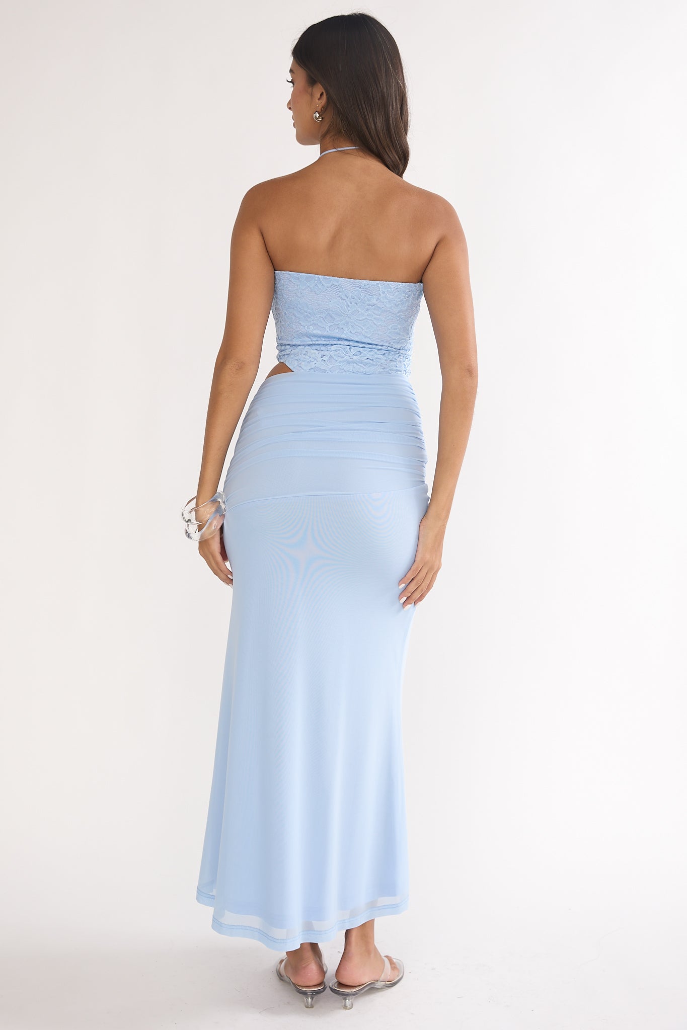 Truths Cut-Out Waist Ruched Maxi Dress Blue Secondary image