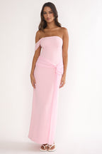 Chiavari Waist Drape Maxi Dress Pink