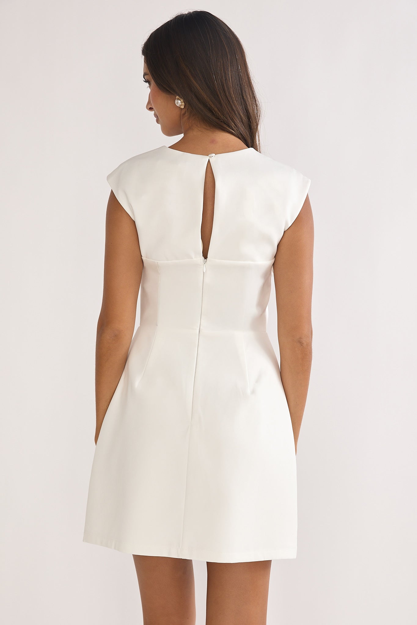 Korella Cap Sleeve Mini Dress White Secondary image