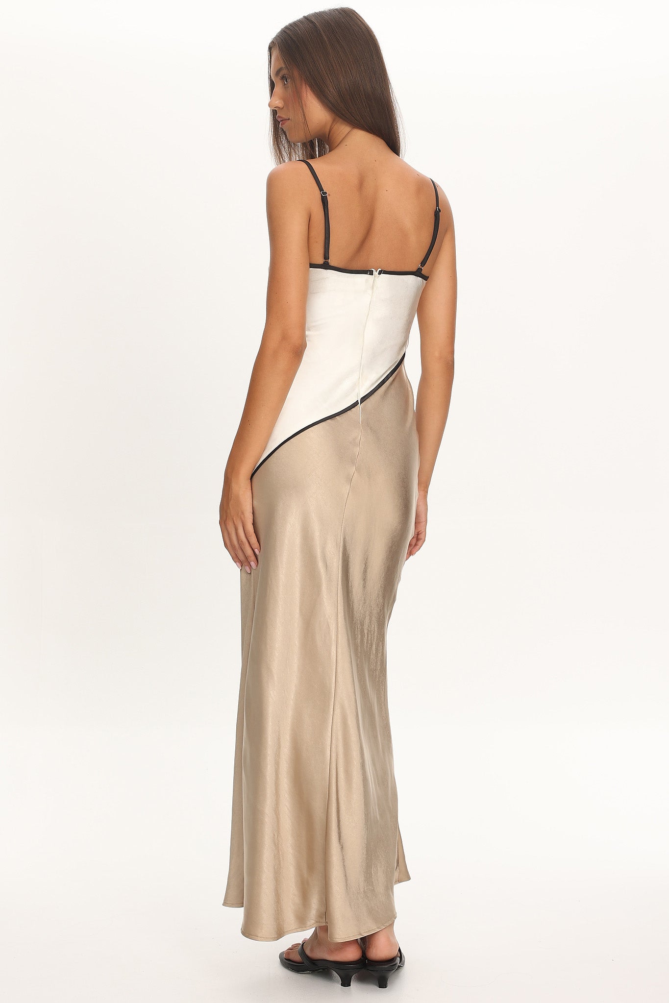 Amarante Cowl Bust Maxi Dress Contrast Oyster Secondary image