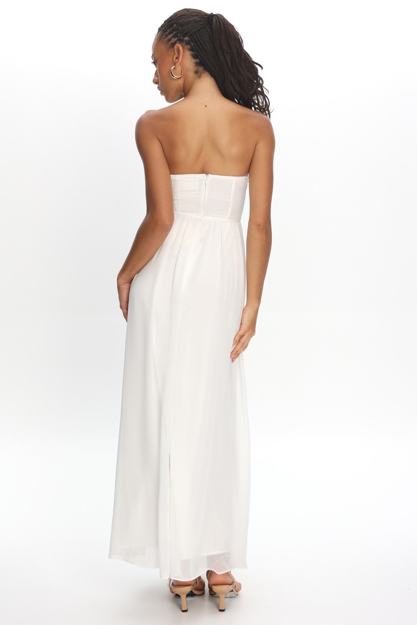 Sylvi Embellished Bust Maxi Dress Oyster Secondary image
