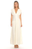 Danicka Asymmetric Waist Maxi Dress Cream