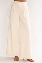Florene Strapless Split Scarf Pants Vanilla