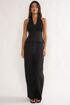 Meri Side Pocket Trouser Pants Black