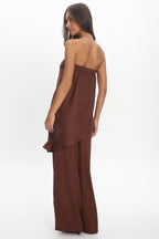 Danita Elastic Waist Pants Chocolate