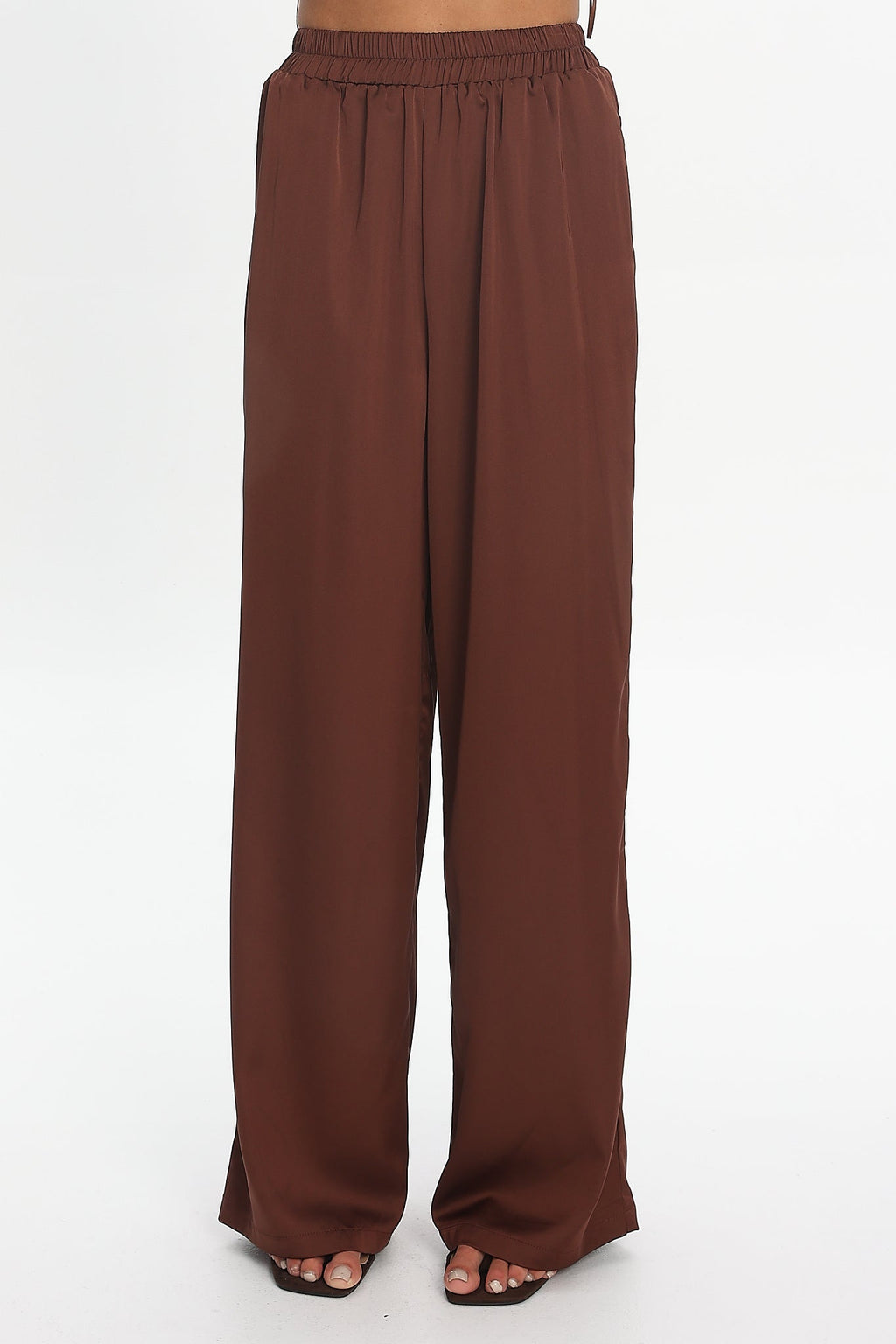 Danita Elastic Waist Pants Chocolate