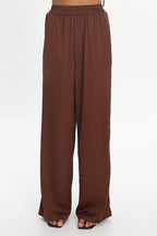 Danita Elastic Waist Pants Chocolate