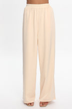 Danita Elastic Waist Pants Vanilla