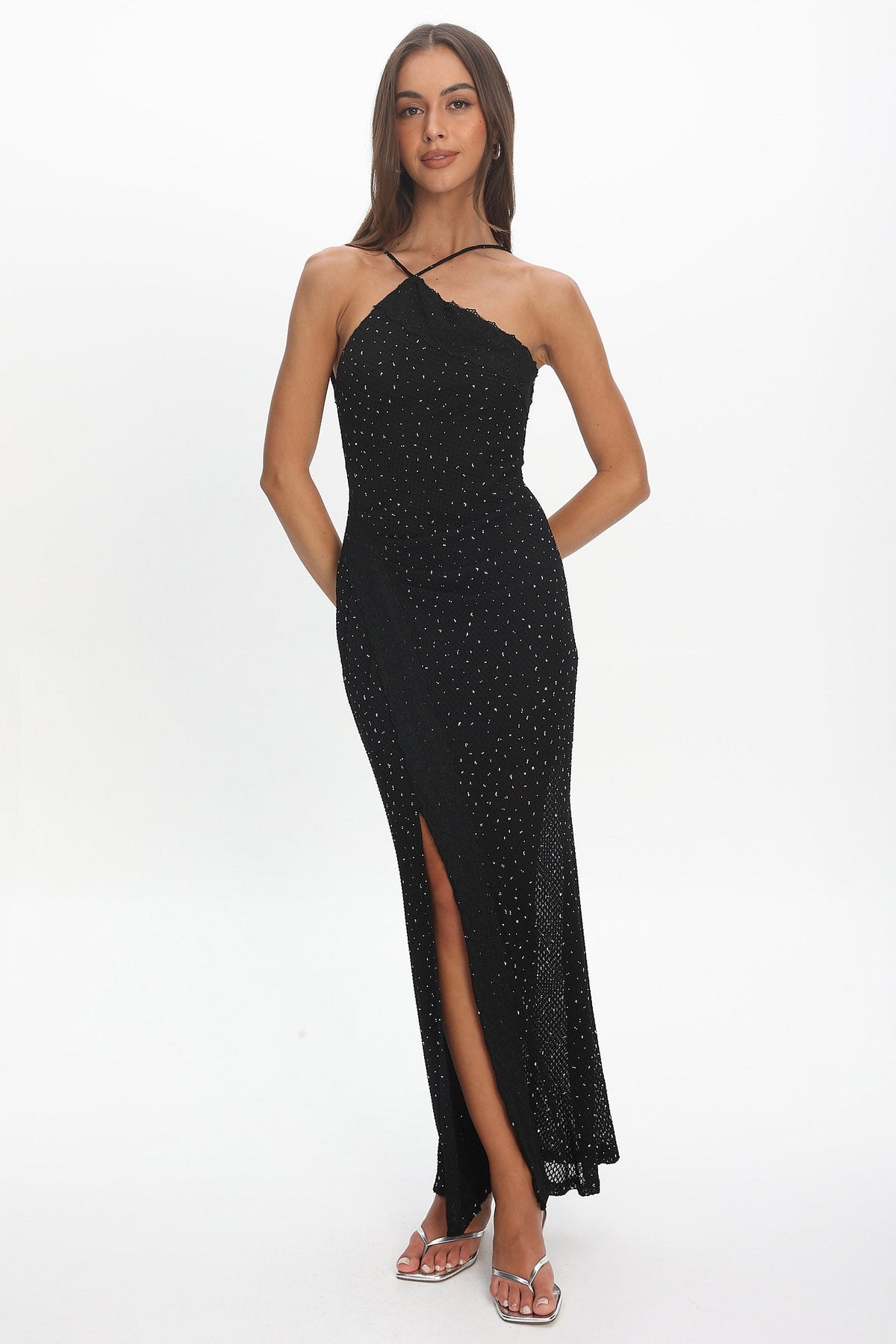 Zafrina Embellished Maxi Dress Black Main image