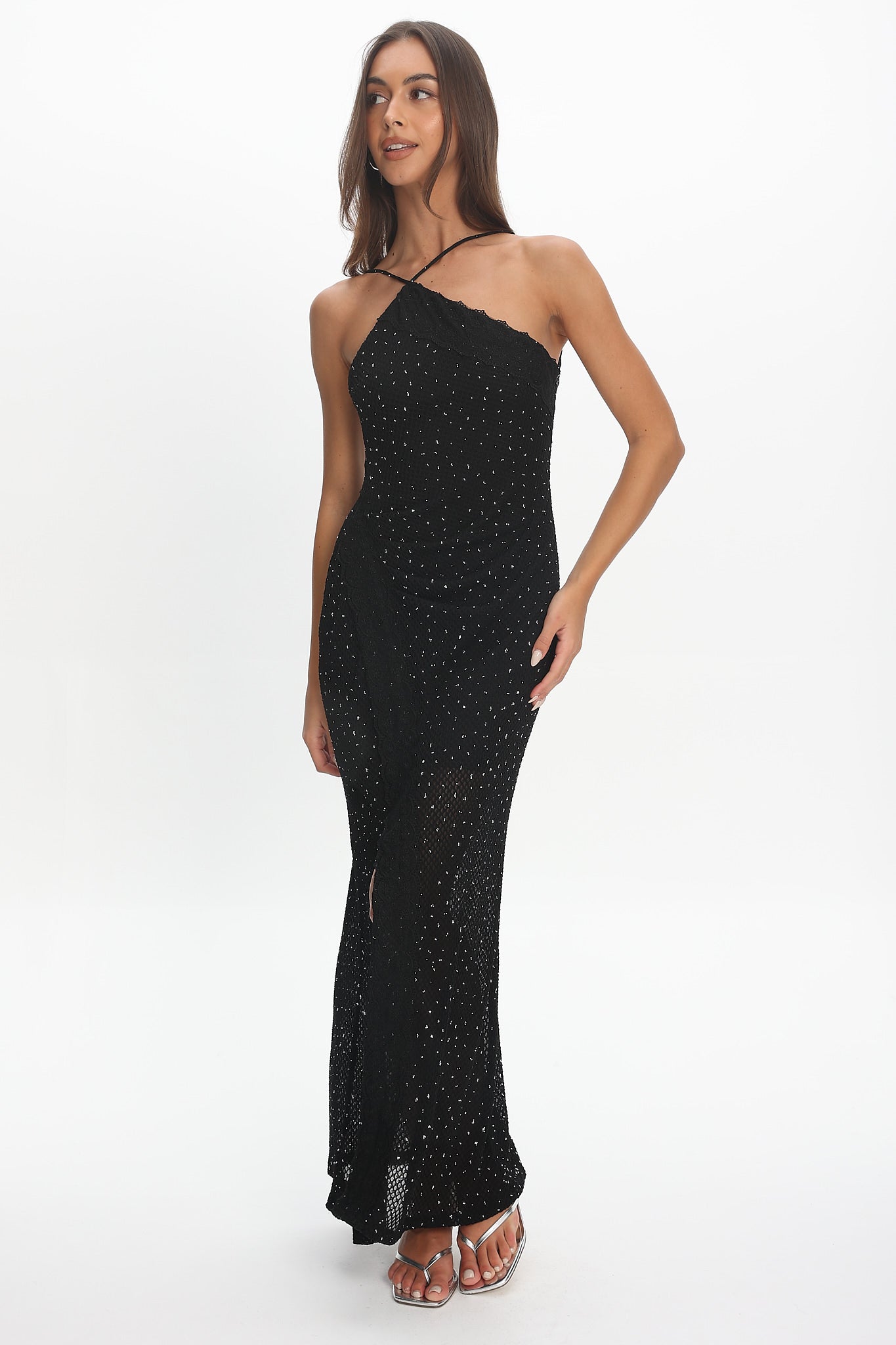 Zafrina Embellished Maxi Dress Black Secondary image